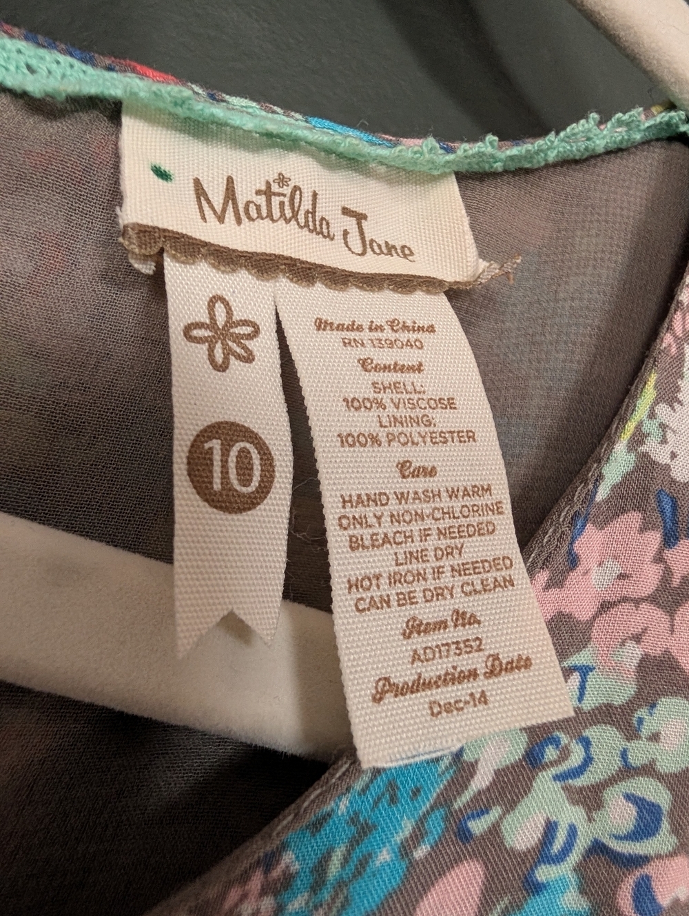 Matilda Jane Hello Lovely Multicolor Floral Sleeveless Mini Dress 0035 - Picture 2 of 8